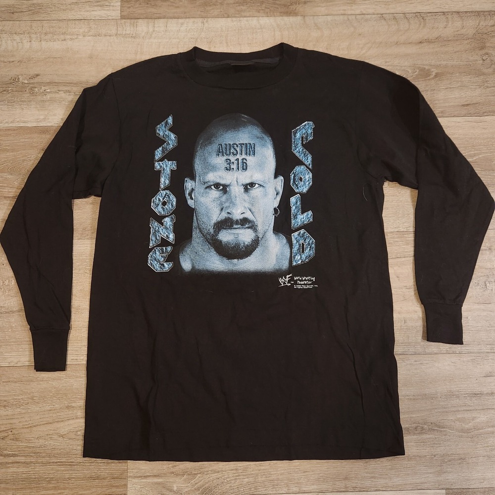 Vintage 1998 Stone Cold Steve Austin 3:16 Black Longsleeve Youth XL WWF Shirt